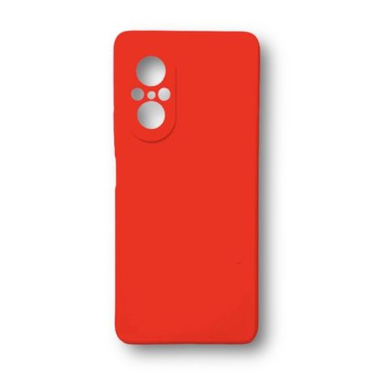 Funda de Silicona con Marco de Cámara para Huawei Nova 9 SE Rojo